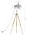 Lampă de podea vidaXL cu trepied și reflector argintiu, înălțime 103-140 cm, soclu E27