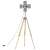 Lampă de podea vidaXL cu trepied și reflector argintiu, înălțime 103-140 cm, soclu E27