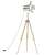 Lampă de podea vidaXL cu trepied și reflector argintiu, înălțime 103-140 cm, soclu E27