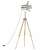 Lampă de podea vidaXL cu trepied și reflector argintiu, înălțime 103-140 cm, soclu E27