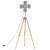 Lampă de podea vidaXL cu trepied și reflector argintiu, înălțime 103-140 cm, soclu E27