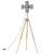Lampă de podea vidaXL cu trepied și reflector argintiu, înălțime 103-140 cm, soclu E27