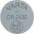 VARTA CR2430 lítium gombelem, 3V, közeli kép