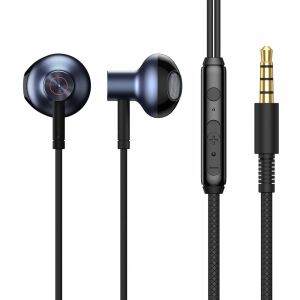 Baseus Encok H19 NGH19-01 Wired Stereo Earphones with Jack Connector and Volume Control, Black 138015071 - Headphone and Bluetooth Speaker