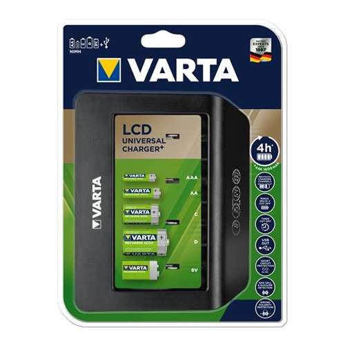 VARTA Încărcător de baterii, universal AA/AAA/C/D/9V, afișaj LCD, VARTA Universal
