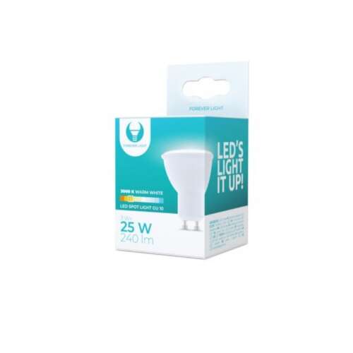 LED izzó GU10, 3W, 3000K, 240lm, meleg fehér fény, Forever Light 74470723