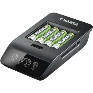 VARTA Batterieladegerät, AA/AAA, 4xAA 2100 mAh, LCD-Anzeige, VARTA &rdquo;SMART&rdquo; 31670328 Akkuladegeräte