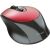 TRUST Zaya red wireless rechargeable optical mouse angled view