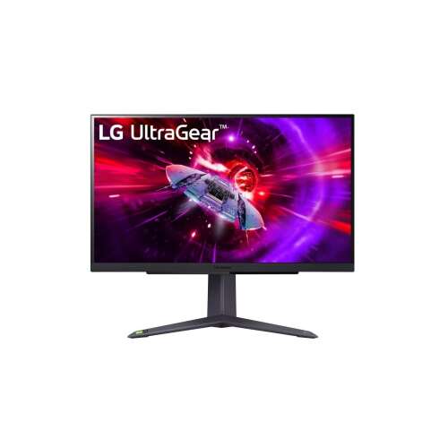 LG UltraGear 27GR75Q 27 hüvelykes QHD 165Hz gamer monitor, elülső nézet