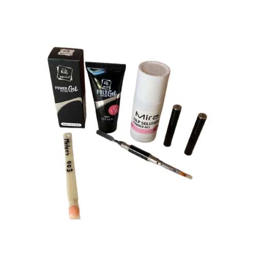 Polygél Acrylgél Zselé 1 darab Meteor Műköröm Alapanyag Ecsettel és Liquiddel csomag 003-as