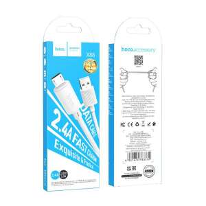 CABLU MICRO USB GRATIFICAT HOCO X88 2.4A 1 METR ALB 103127750 - Hoco Cabluri USB