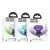 Hoco magnetic car phone holder for air vent, crystal clear blue, green, and purple colors, in packaging