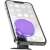 HOCO magnetic car phone holder, purple, dashboard mount, phone in use