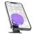HOCO magnetic car phone holder, purple, holding a smartphone on a car dashboard