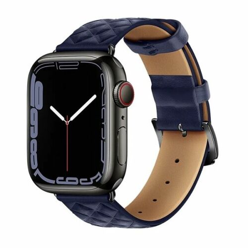 HOCO szíj Apple Watch 42/44/45/49mm-es Apple Watch Elegáns bőr WA18 éjkék 173909472 - Okosóra szíj