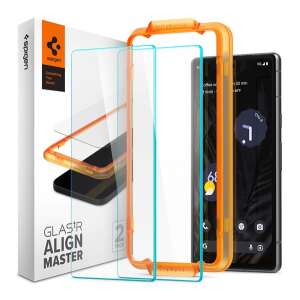 Spigen Glas.r Align Master képernyővédő üveg a Google Pixel 7a telefonhoz, 2 darabos csomag, 9H keménység, ultra vékony, ujjlenyomatmentes, 2.5D ívelt szélek - Spigen