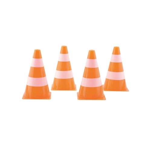4 db-os narancssárga és fehér jelzőkúp szett sport edzéshez