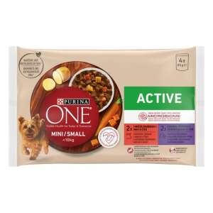 Purina ONE Mini Aktív Nedves Kutyaeledel - 4x85g 61583003 - Purina