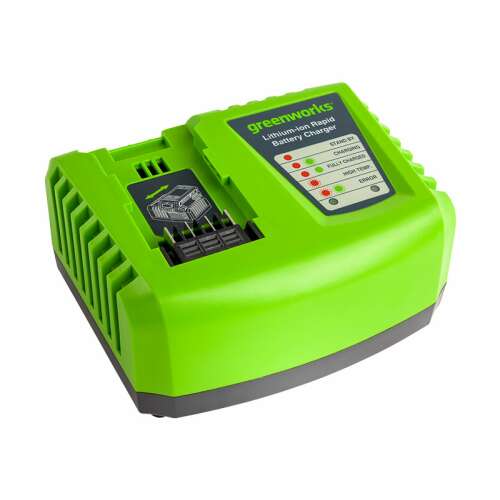 Greenworks (2924107-GW) G40UC4 Batterieladegerät-Ladegerät, grün