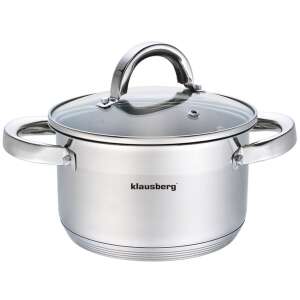 Klausberg Premium 0.5L Edelstahl Topf mit Glasdeckel - Pfannen, Abendessen, Küchenmesser, Besteck-Sets und Töpfe