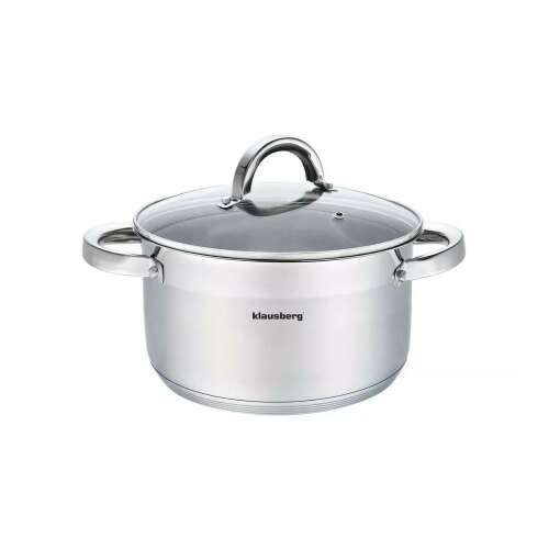 Klausberg Premium 7,5L Edelstahltopf mit Glasdeckel