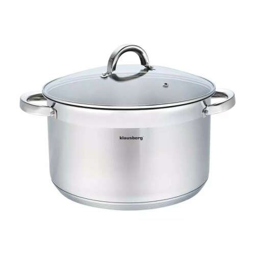 Klausberg Premium Garnek ze stali nierdzewnej 14L z pokrywką szklaną
