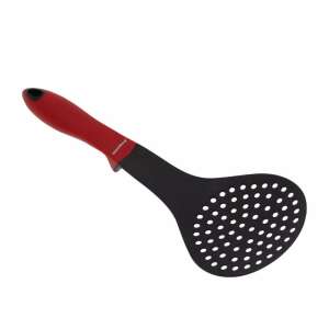 Klausberg vörös szilikon nyeles szűrőkanál, konyhai eszköz tálaláshoz, lecsöpögtetéshez és merítéshez - Klausberg