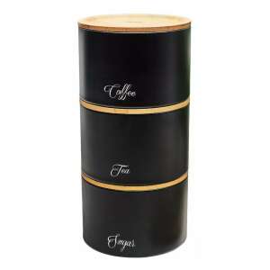 Klausberg Set de recipiente pentru condimente și ceai - 3 buc - Negru 61627025 - Depozitare și organizare