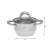 Kinghoff 16 cm Edelstahltopf mit gehärtetem Glasdeckel