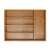 Kinghoff Besteckorganizer aus Bambus, 35 x 26 cm, 4 + 1 Fächer, Draufsicht