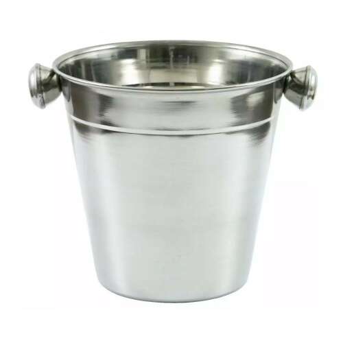 Kinghoff rozsdamentes acél jégvödör fogantyúkkal, pezsgőhűtő, 14 cm átmérő, 13 cm magasság