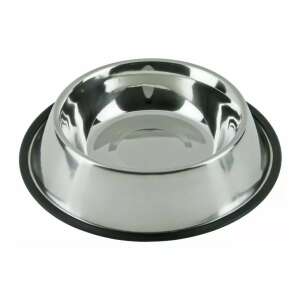 Kinghoff rozsdamentes acél kutya tál, csúszásgátló gumi alap, 30 cm átmérő - Kinghoff