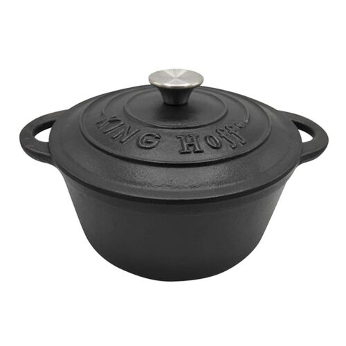 Kinghoff Gusseisen Auflaufform mit Deckel, 24x24 cm