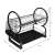 Kinghoff multifunkciós edényszárító matt fekete (KH-1500) dish drying rack, two-tier, black, stainless steel, with cutlery holder, cup holder, and drip tray, dimensions