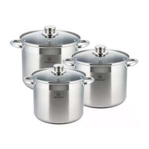 Set oale din inox cu capace, 20/22/24 cm, 5.6/7.2/9 L Kinghoff KH4310 93392446 - Vase de gătit și de copt