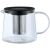 Kinghoff 1 Liter Glas Teekanne mit Edelstahlfilter