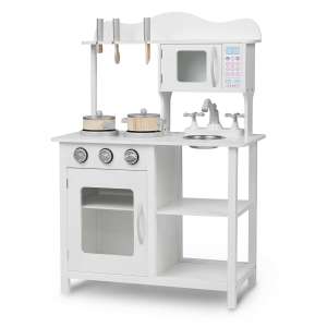 Ricokids Klassische Holzspielzeugküche mit extra Zubehör - Weiß