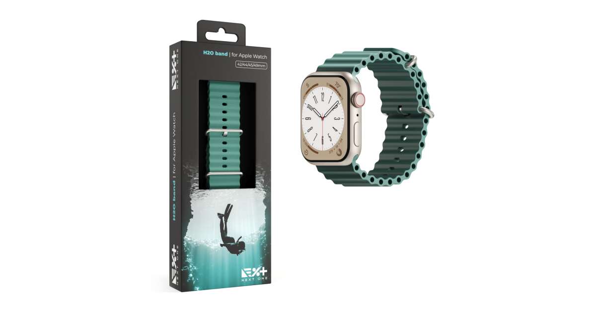 Next One H2O Band for Apple Watch 45 49mm Deepsea Green Pepita