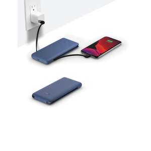 Belkin BOOST CHARGE Plus 10K USB-C Power Bank with Integrated Cables - Blue 61643240 