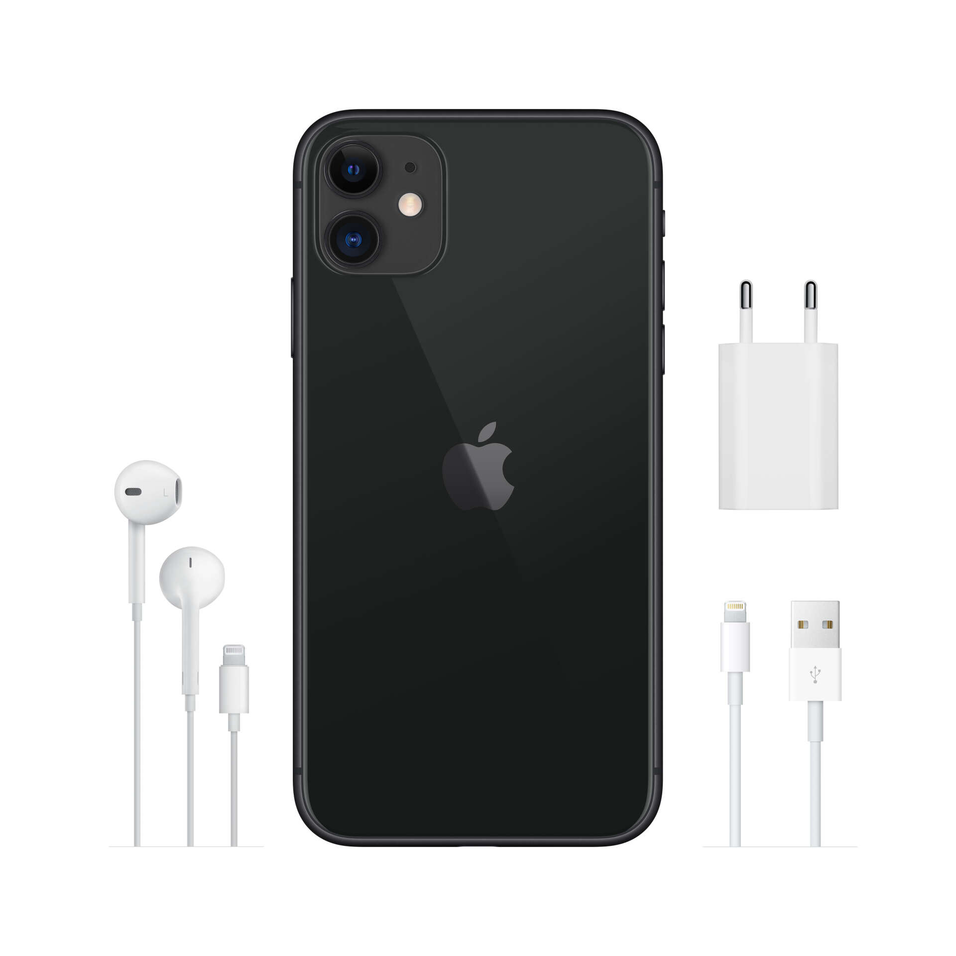 Apple iphone 11 4g 128gb 4gb ram dual sim  mobiltelefon, black