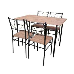 Bedora Noma étkező / konyhai szett, asztal 4 székkel, 110x70x75 cm 61657133 
