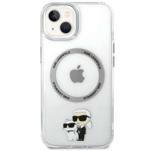 Elölnézet Karl Lagerfeld iPhone 13 MagSafe tok Karl és Choupette mintával - Karl Lagerfeld Telefontok