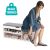 Timeless Tools Shoe Storage Bench with Padded Seat in Use - Woman Putting on Shoe