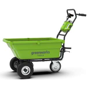 Wózek ogrodowy Greenworks G40GC 40V akumulatorowy, zielono-czarny, bez akumulatora i ładowarki - Skrzynka pocztowa, Wózek ogrodowy, Grill ogrodowy, piekarnik, Domek ogrodowy i Nawóz