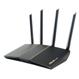 Asus RT-AX57 WLAN-Router, Dual Band AX3000, 1xWAN(1000Mbps) + 4xLAN(1000Mbps), schwarz - Wi-Fi-Router, Adapter