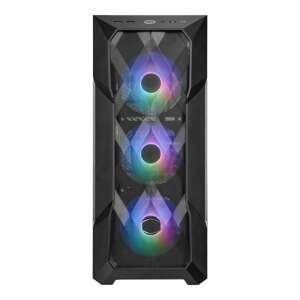 Cooler Master TD500 MESH V2 black computer case with tempered glass side panel and RGB fans - Computer Case