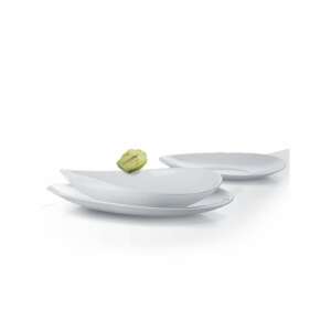 Set de tacâmuri Bormioli Rocco Prometeo 18 piese, alb, farfurii ovale - Servirea