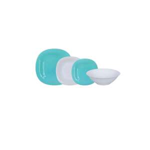 Set de vesela Luminarc Carine Turquoise and White, 19 piese - Servirea