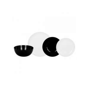 Luminarc Diwali 19 darabos étkezőkészlet fekete és fehér színben - Étkészlet