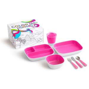 Munchkin Splash étkészlet - pink 63845138 Munchkin Gyerek tányérok, evőeszközök, étkészletek